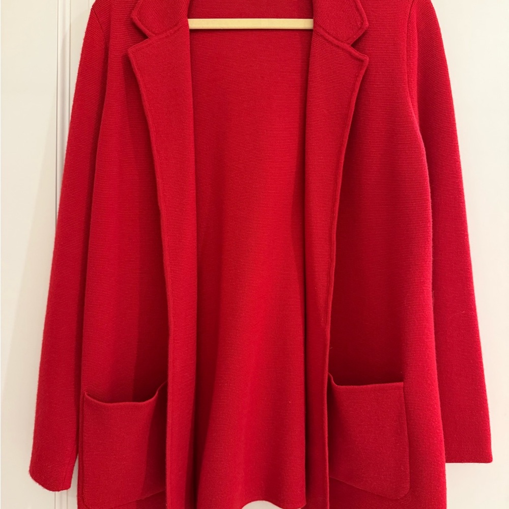 Open-Front Knit Cardigan with Pockets